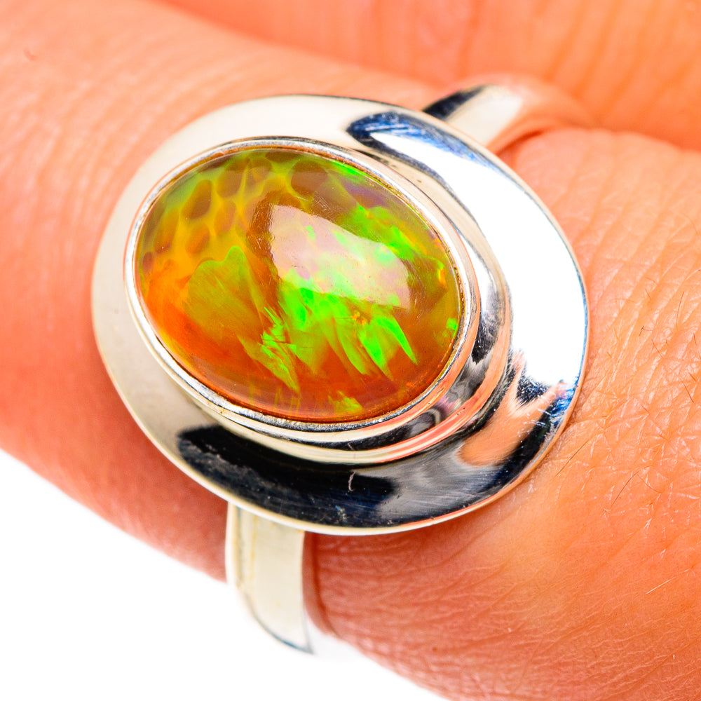 Ethiopian Opal Rings handcrafted by Anasilvercos - RING83596