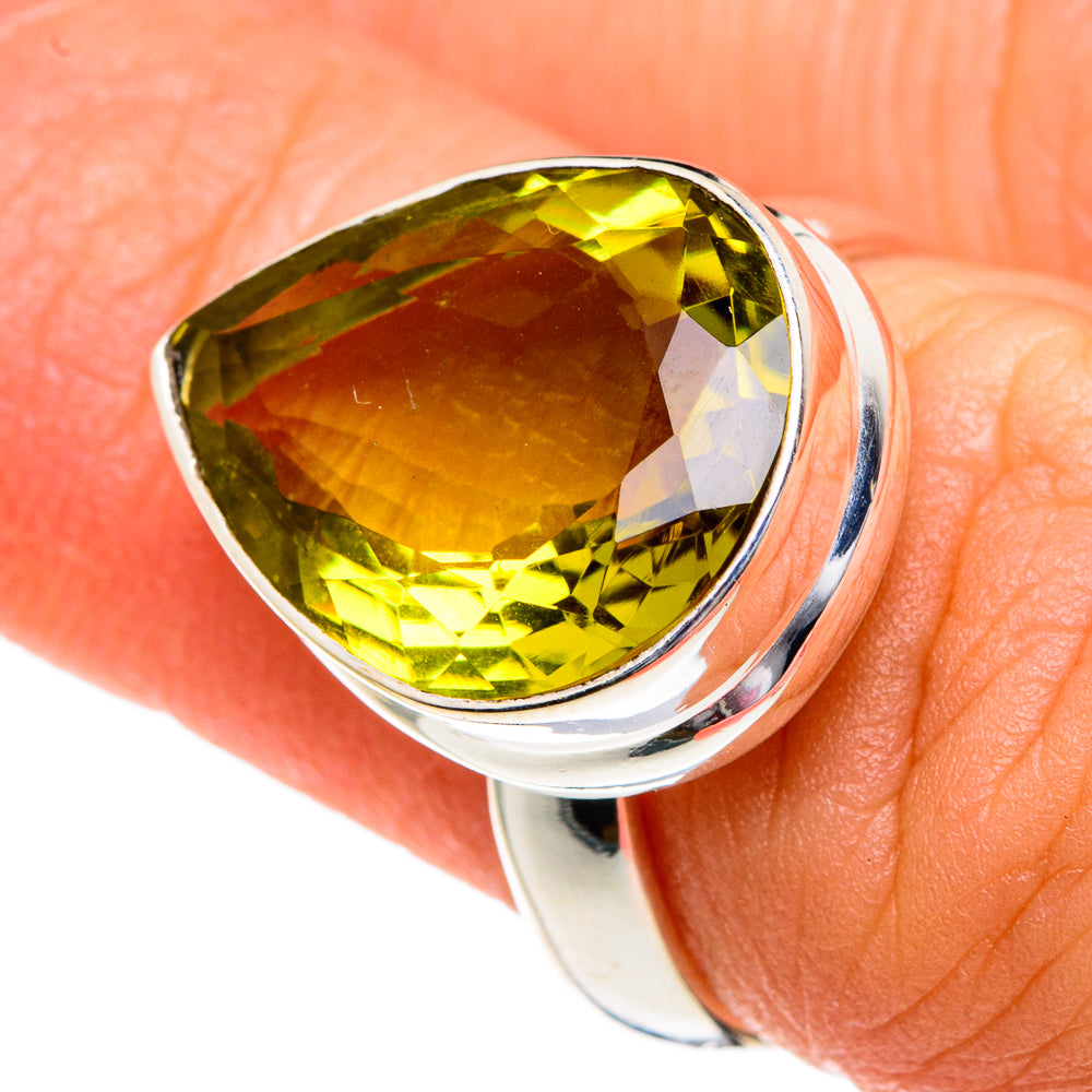 Lemon Quartz Rings handcrafted by Anasilvercos - RING83599