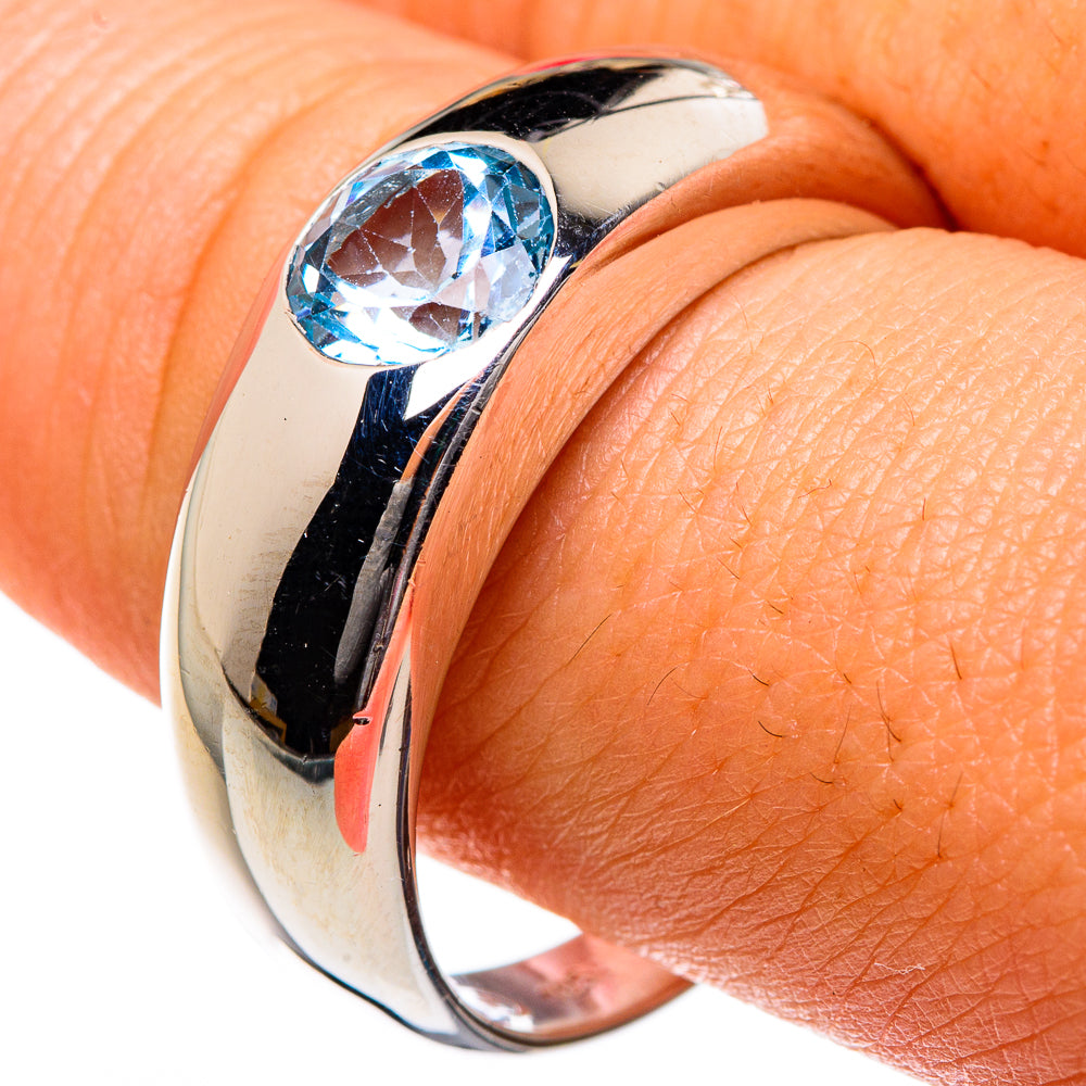 Blue Topaz Rings handcrafted by Anasilvercos - RING83604