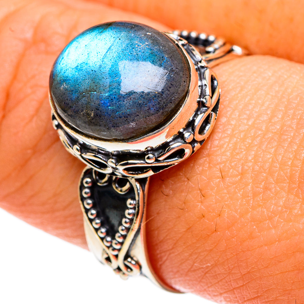 Labradorite Rings handcrafted by Anasilvercos - RING83605