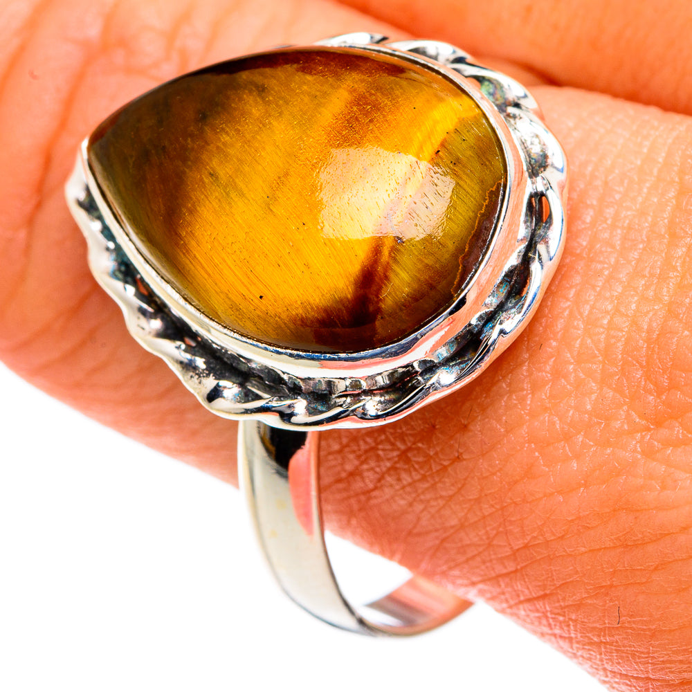 Tiger Eye Rings handcrafted by Anasilvercos - RING83611