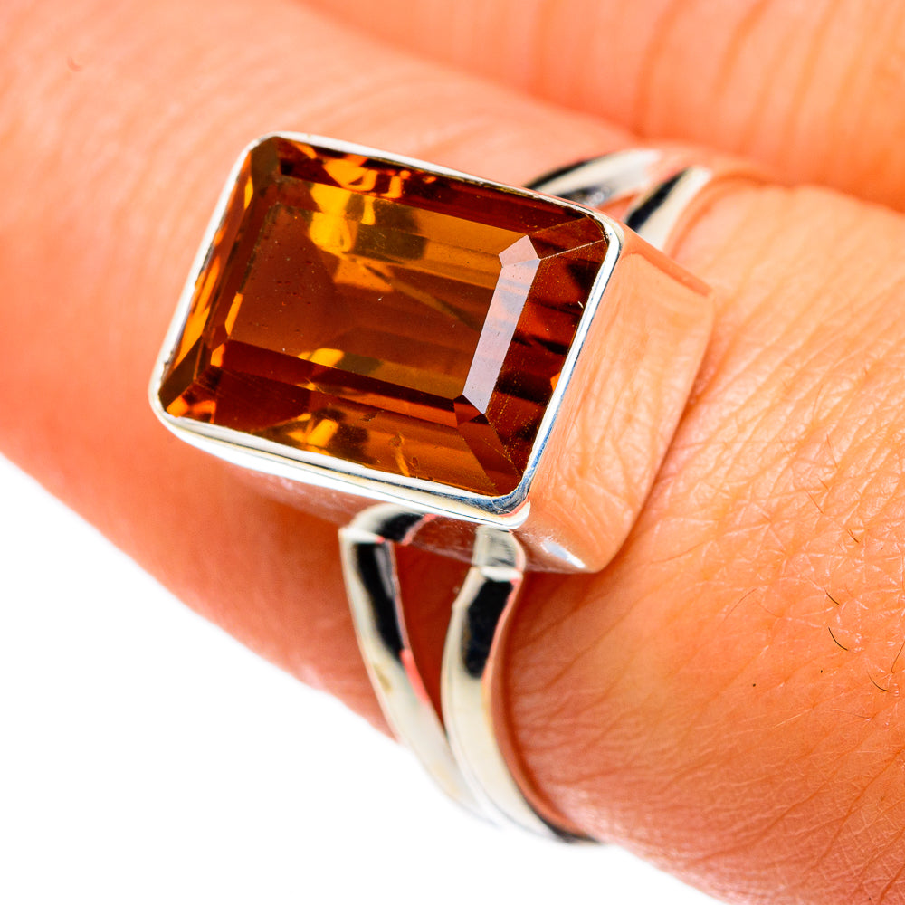 Mandarin Citrine Rings handcrafted by Anasilvercos - RING83617