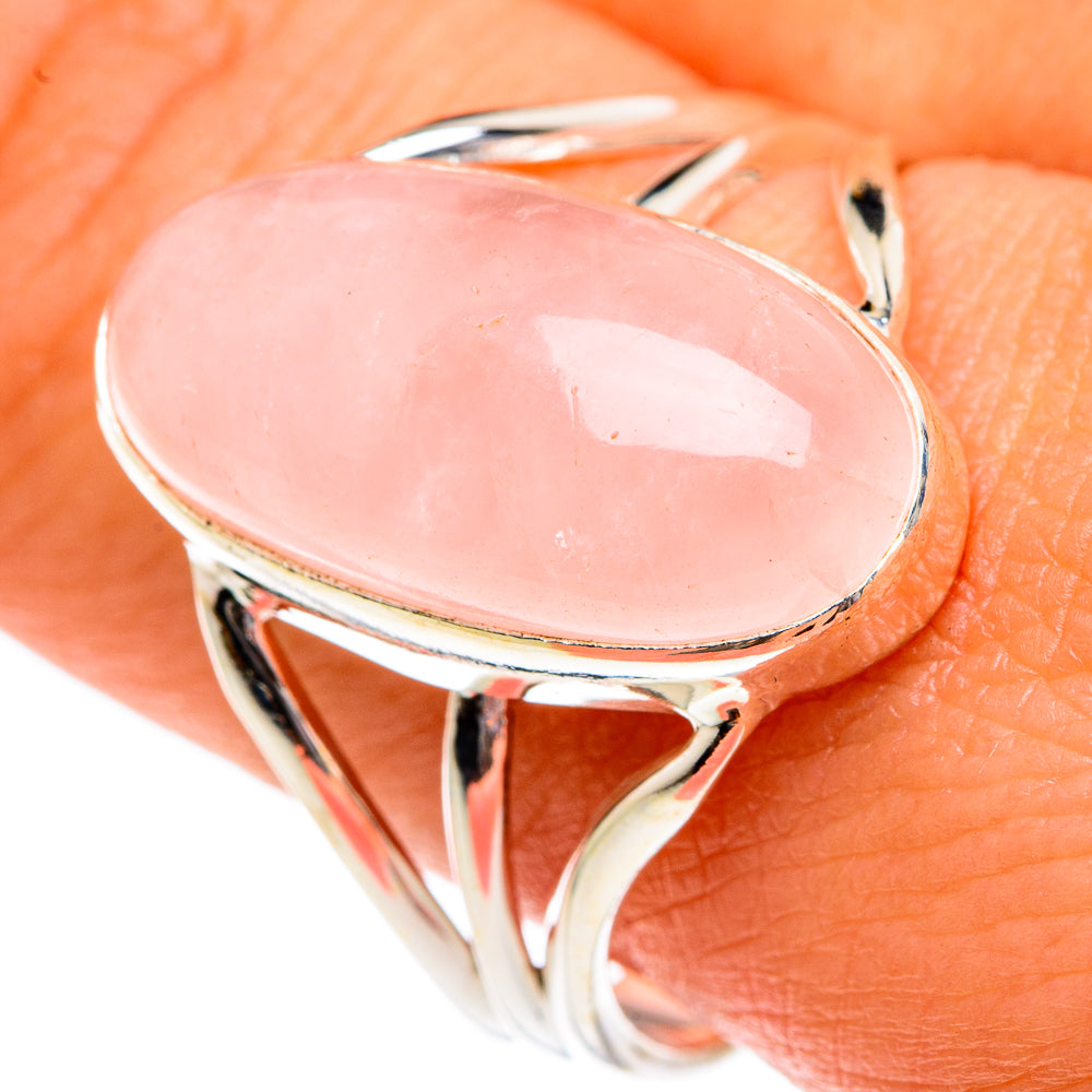 Rose Quartz Rings handcrafted by Anasilvercos - RING83620