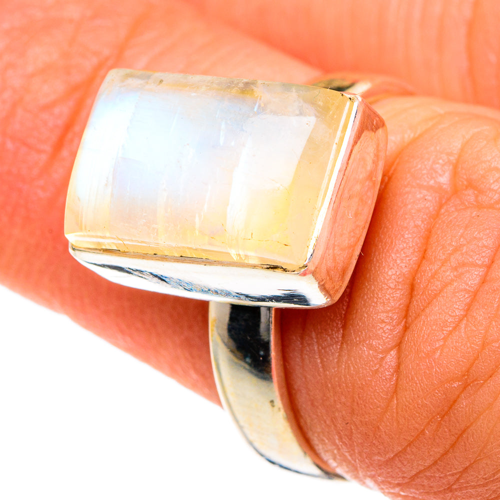 Yellow Moonstone Rings handcrafted by Anasilvercos - RING83642
