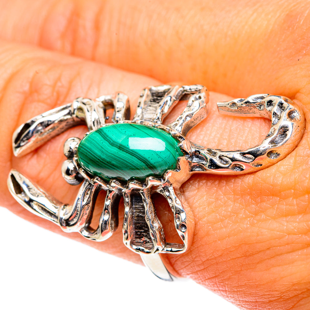 Malachite Rings handcrafted by Anasilvercos - RING83649