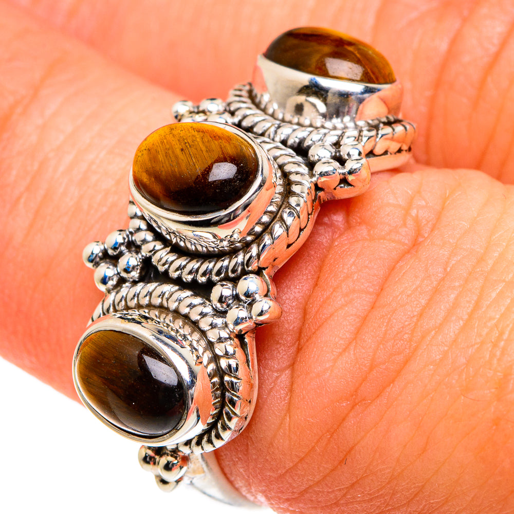Tiger Eye Rings handcrafted by Anasilvercos - RING83652
