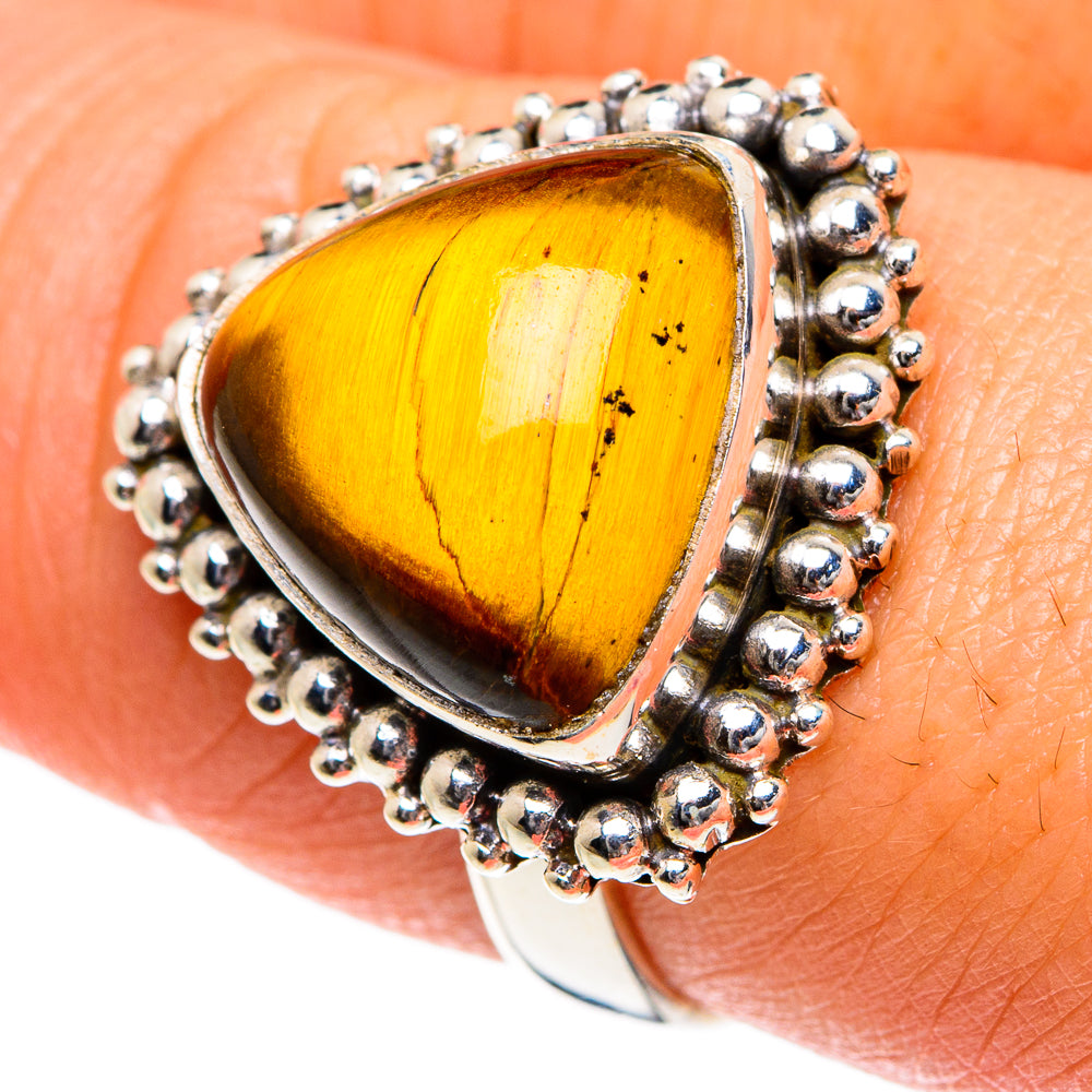 Tiger Eye Rings handcrafted by Anasilvercos - RING83655