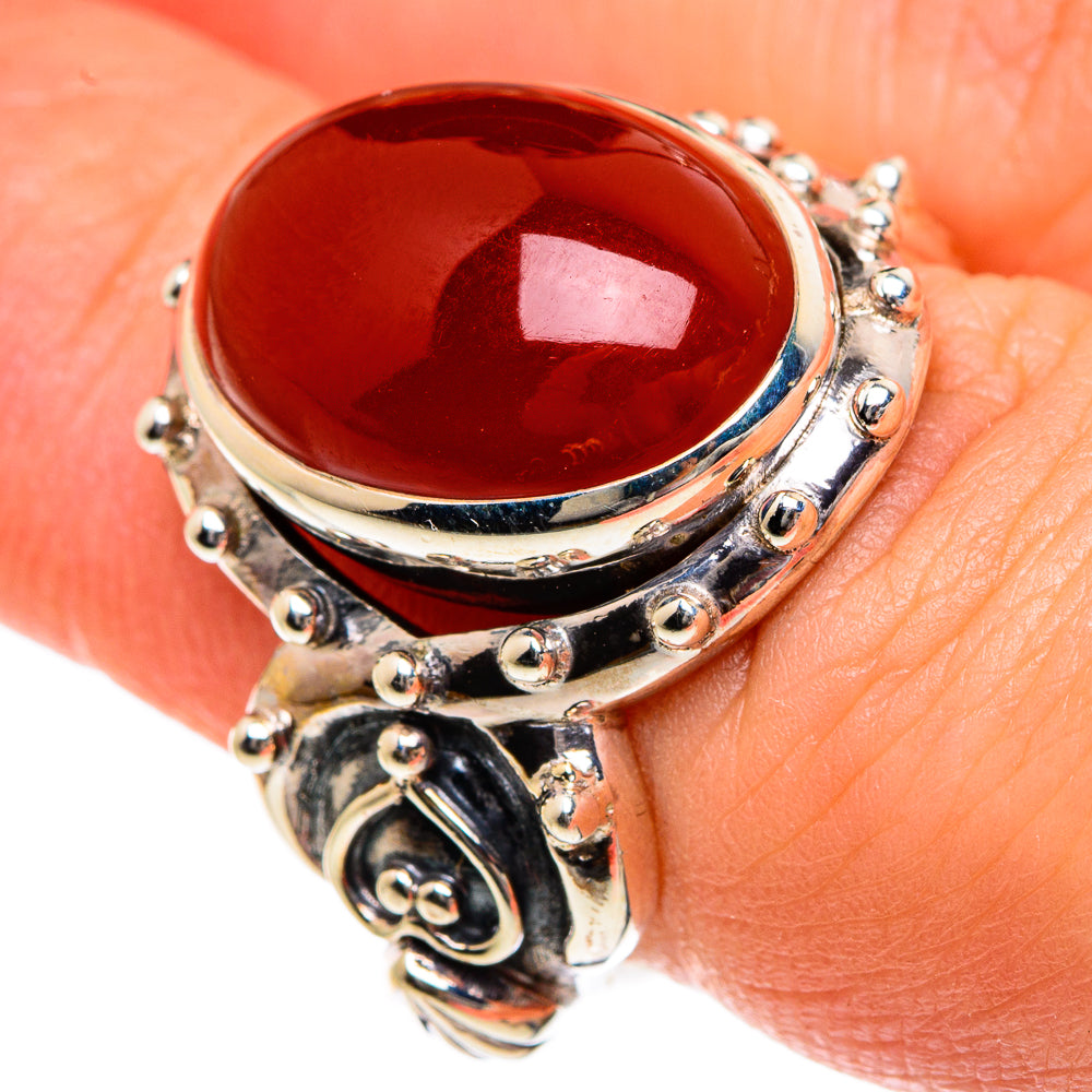 Red Onyx Rings handcrafted by Anasilvercos - RING83659