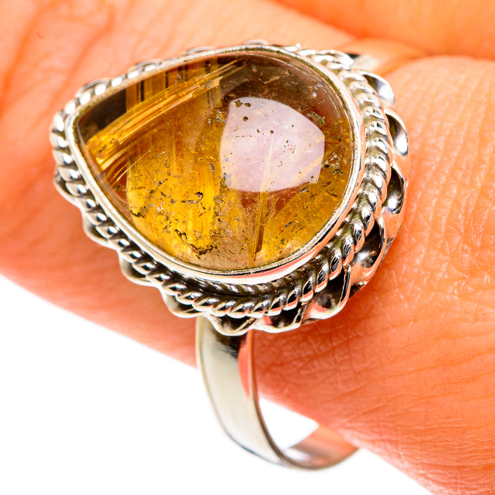 Rutilated Quartz Rings handcrafted by Anasilvercos - RING83669