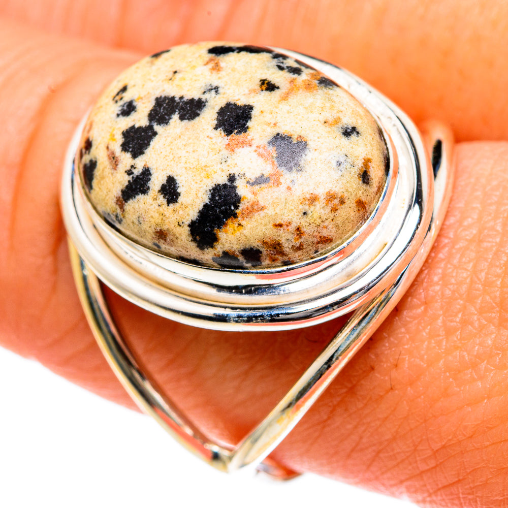Dalmatian Jasper Rings handcrafted by Anasilvercos - RING83692