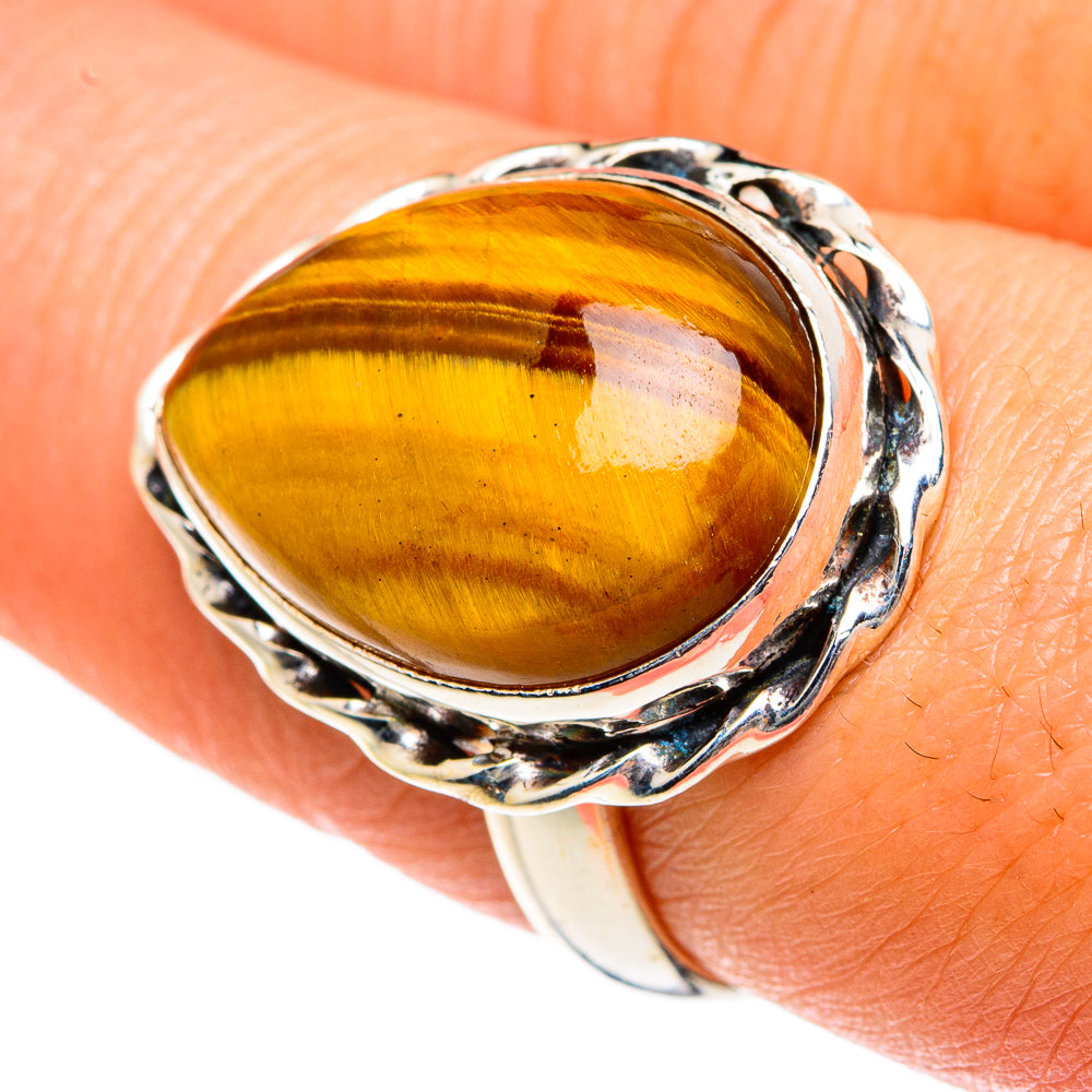 Tiger Eye Rings handcrafted by Anasilvercos - RING83696