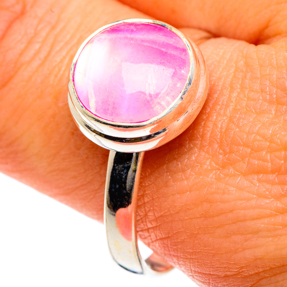 Pink Moonstone Rings handcrafted by Anasilvercos - RING83703