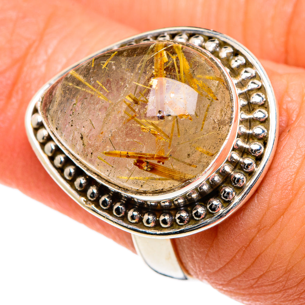 Rutilated Quartz Rings handcrafted by Anasilvercos - RING83709