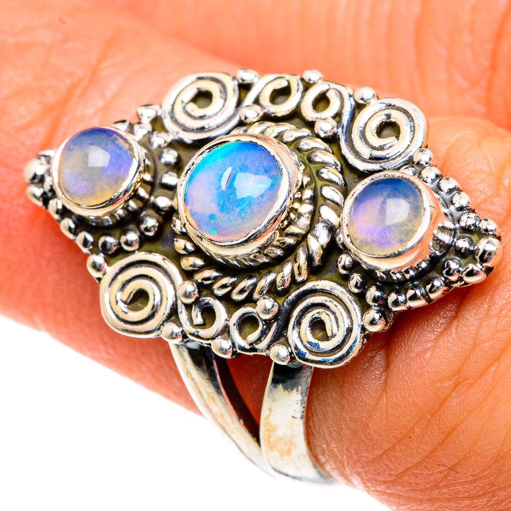 Ethiopian Opal Rings handcrafted by Anasilvercos - RING83719