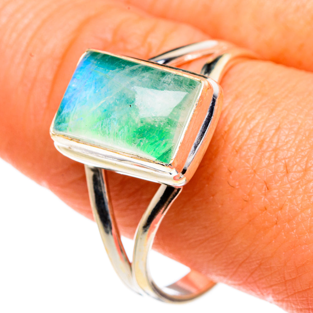 Green Moonstone Rings handcrafted by Anasilvercos - RING83733