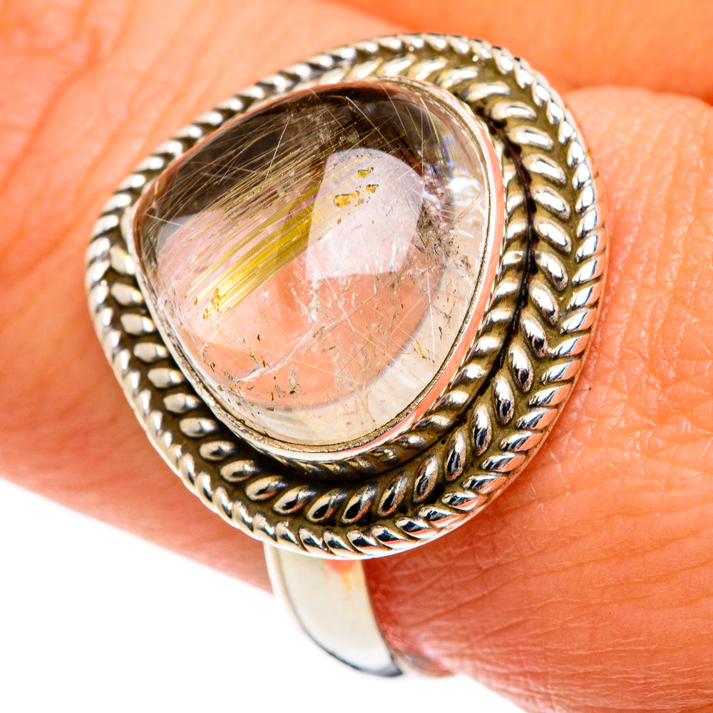 Rutilated Quartz Rings handcrafted by Anasilvercos - RING83751