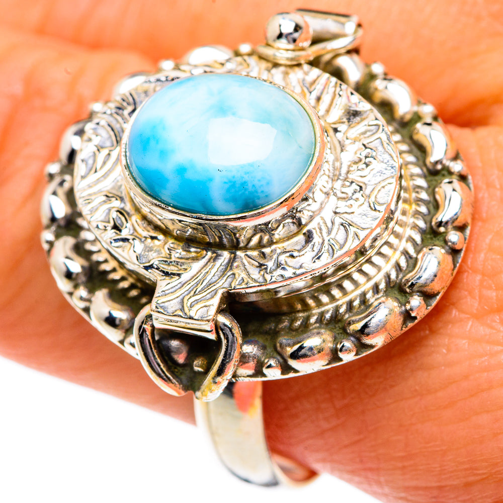 Larimar Rings handcrafted by Anasilvercos - RING83766