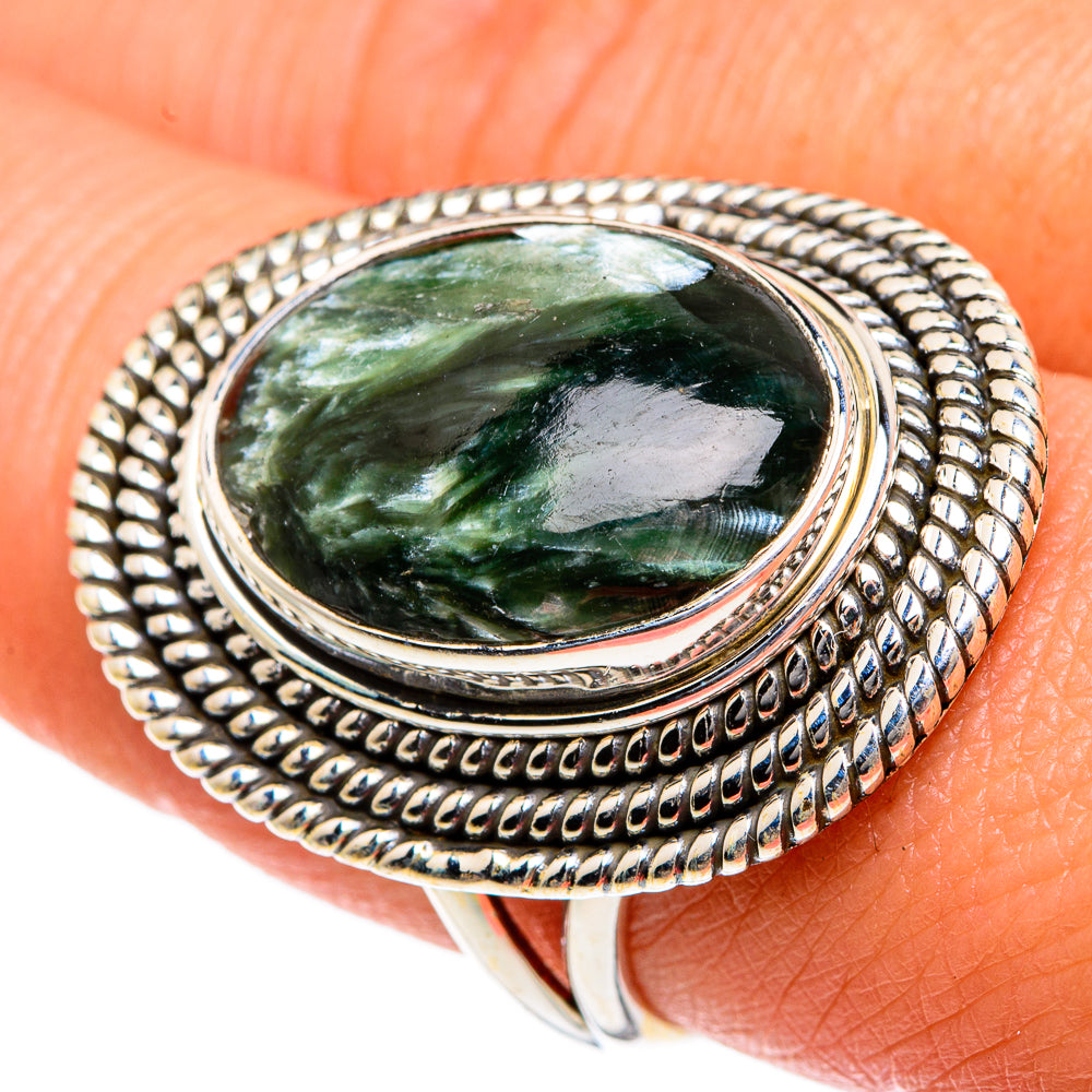 Seraphinite Rings handcrafted by Anasilvercos - RING83777