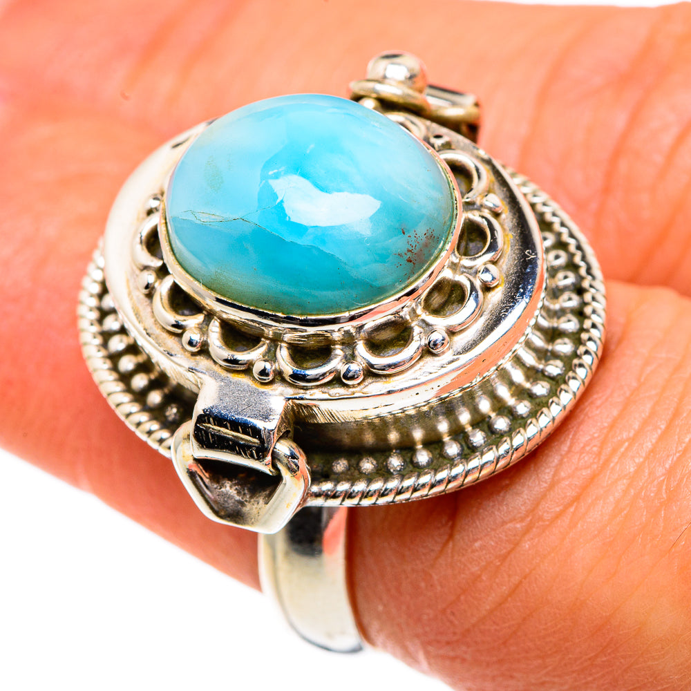 Larimar Rings handcrafted by Anasilvercos - RING83802