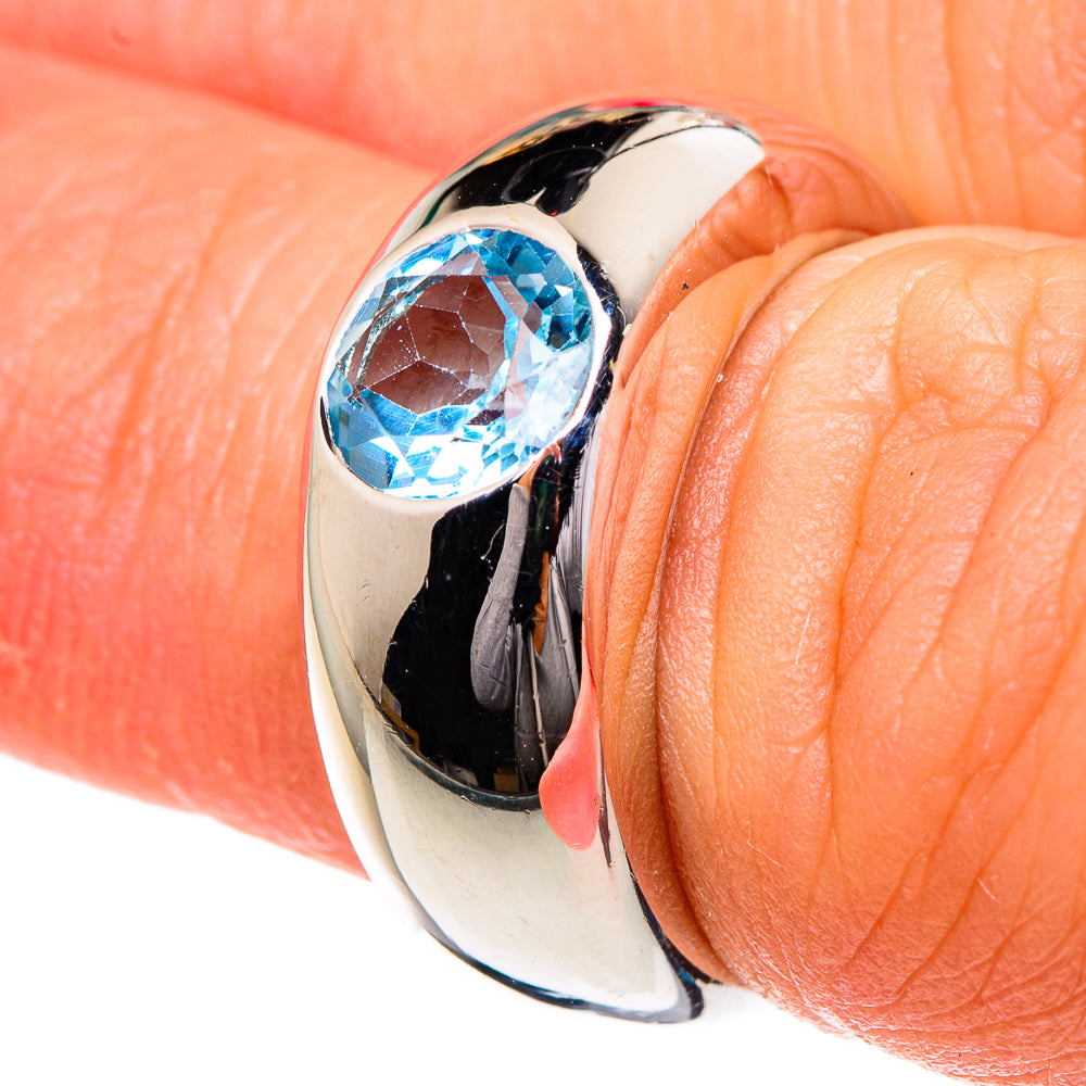 Blue Topaz Rings handcrafted by Anasilvercos - RING83899