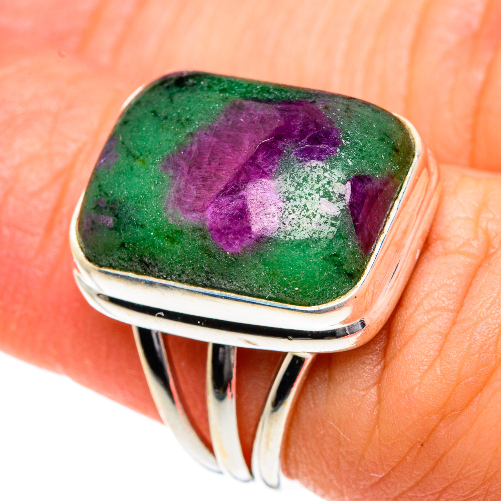 Ruby Zoisite Rings handcrafted by Anasilvercos - RING83902