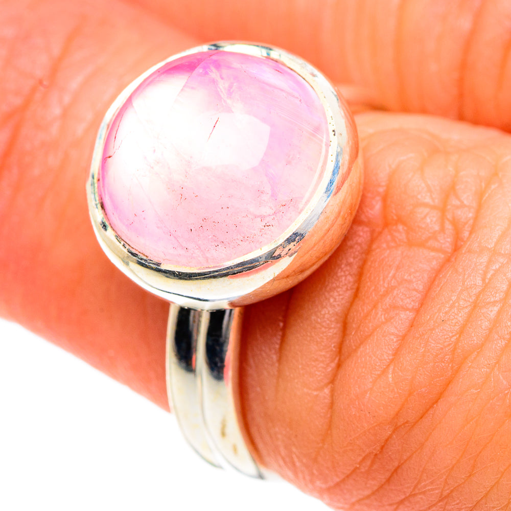 Pink Moonstone Rings handcrafted by Anasilvercos - RING83918