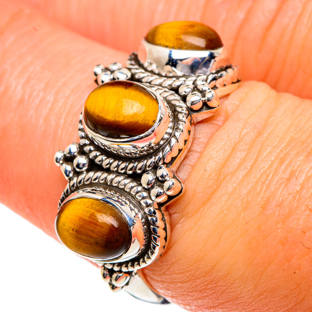 Tiger Eye Rings handcrafted by Anasilvercos - RING83946