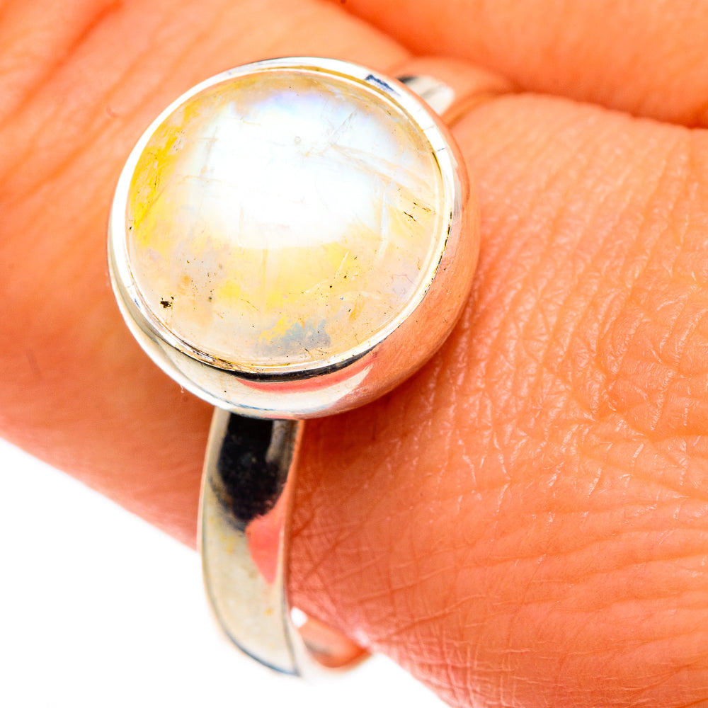 Yellow Moonstone Rings handcrafted by Anasilvercos - RING83971
