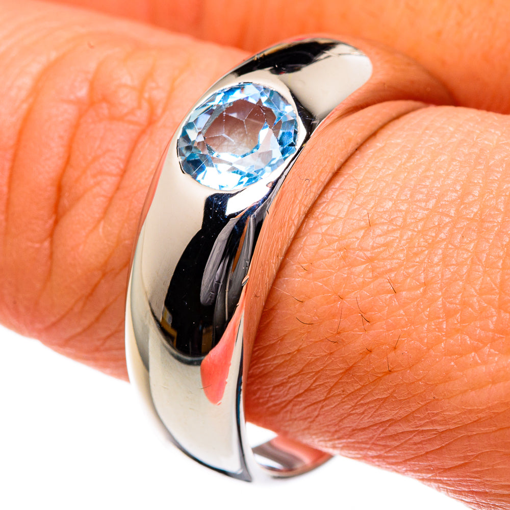 Blue Topaz Rings handcrafted by Anasilvercos - RING83976