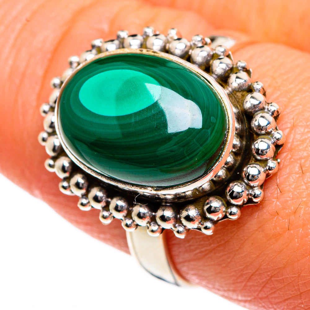 Malachite Rings handcrafted by Anasilvercos - RING83979