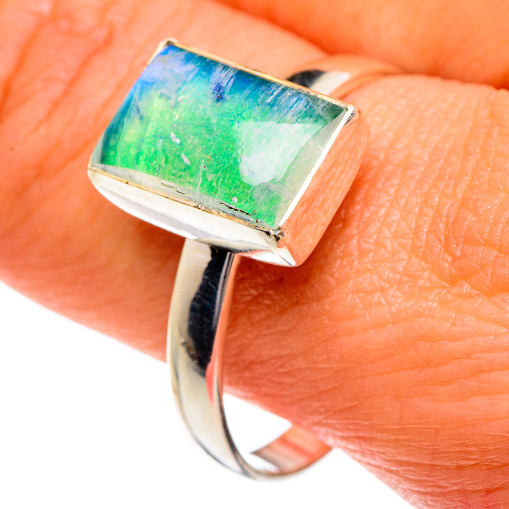 Green Moonstone Rings handcrafted by Anasilvercos - RING83980