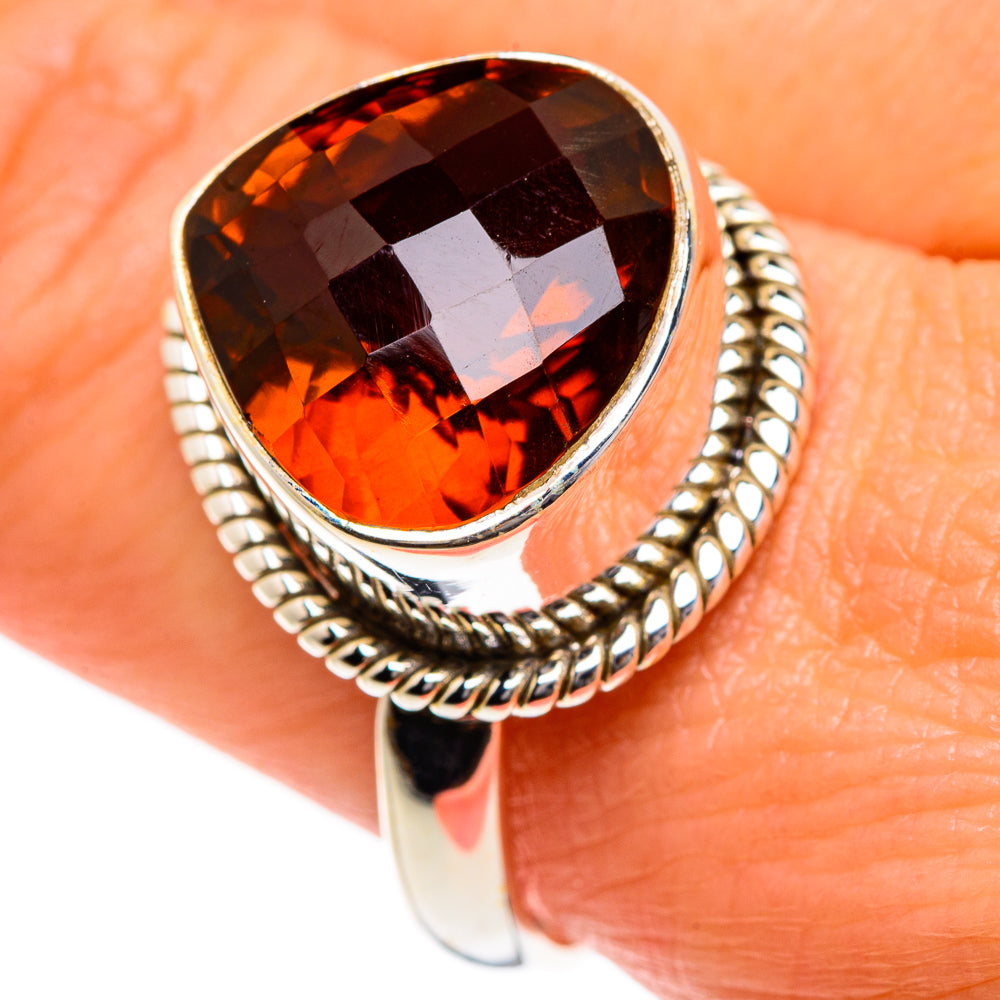 Mandarin Citrine Rings handcrafted by Anasilvercos - RING83982