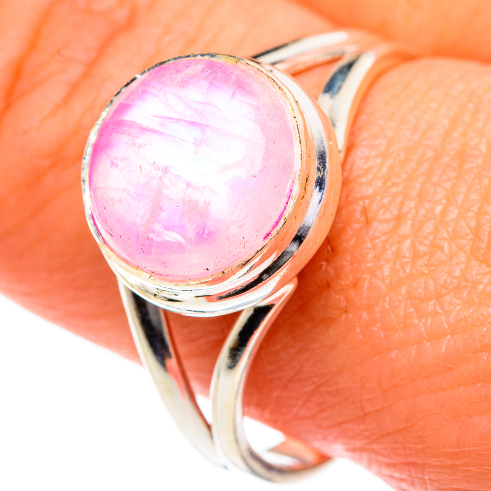 Pink Moonstone Rings handcrafted by Anasilvercos - RING83992