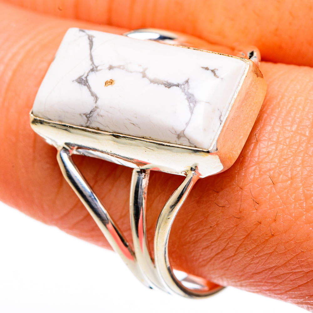 Howlite Rings handcrafted by Anasilvercos - RING84004
