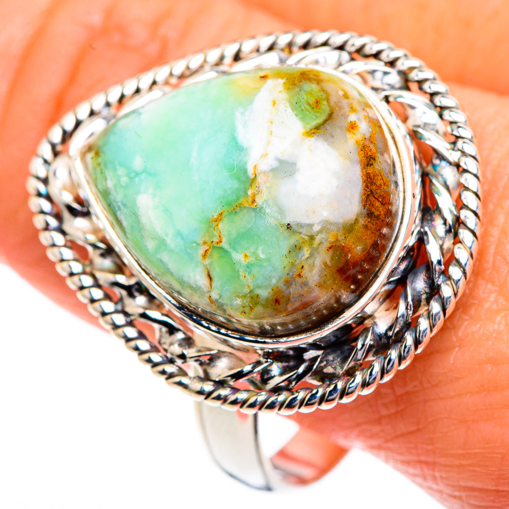 Peruvian Opal Rings handcrafted by Anasilvercos - RING84019