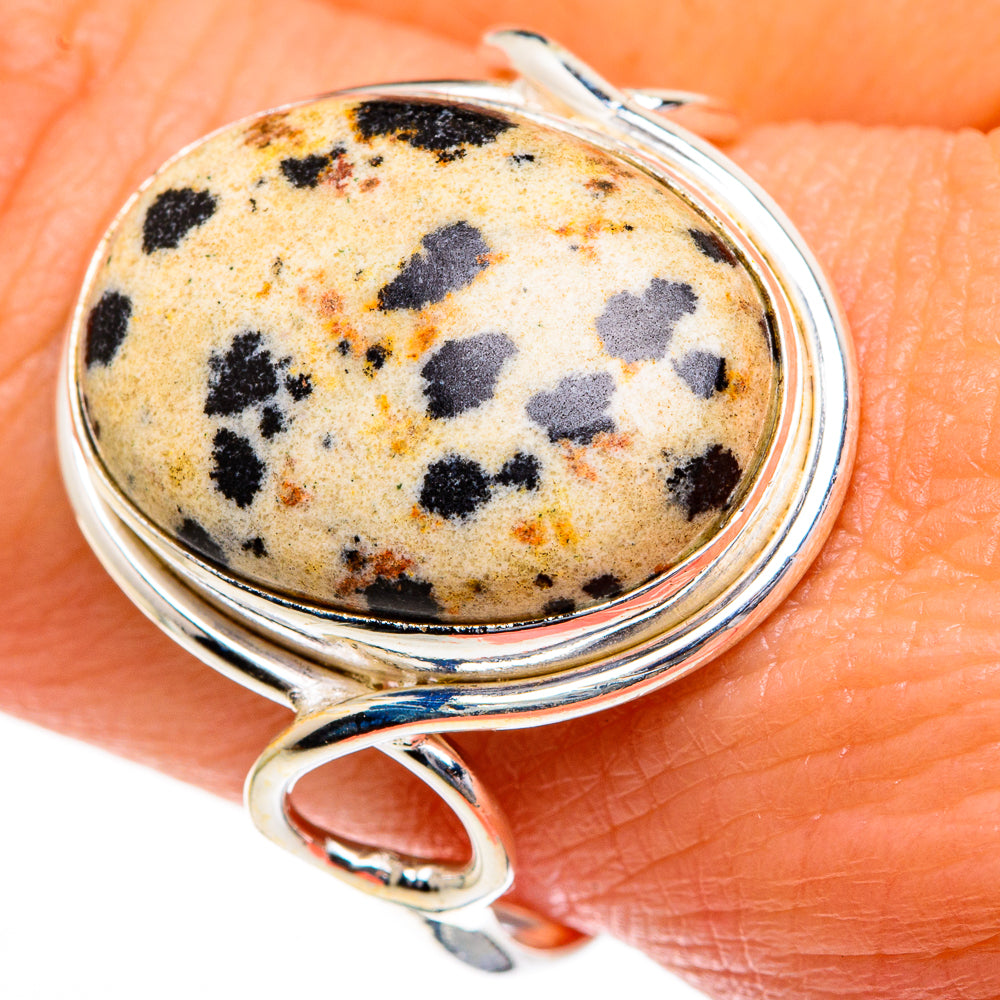 Dalmatian Jasper Rings handcrafted by Anasilvercos - RING84022