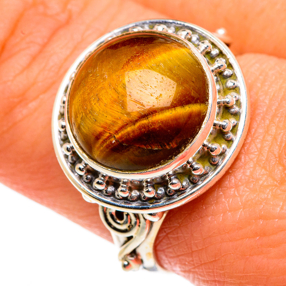 Tiger Eye Rings handcrafted by Anasilvercos - RING84024