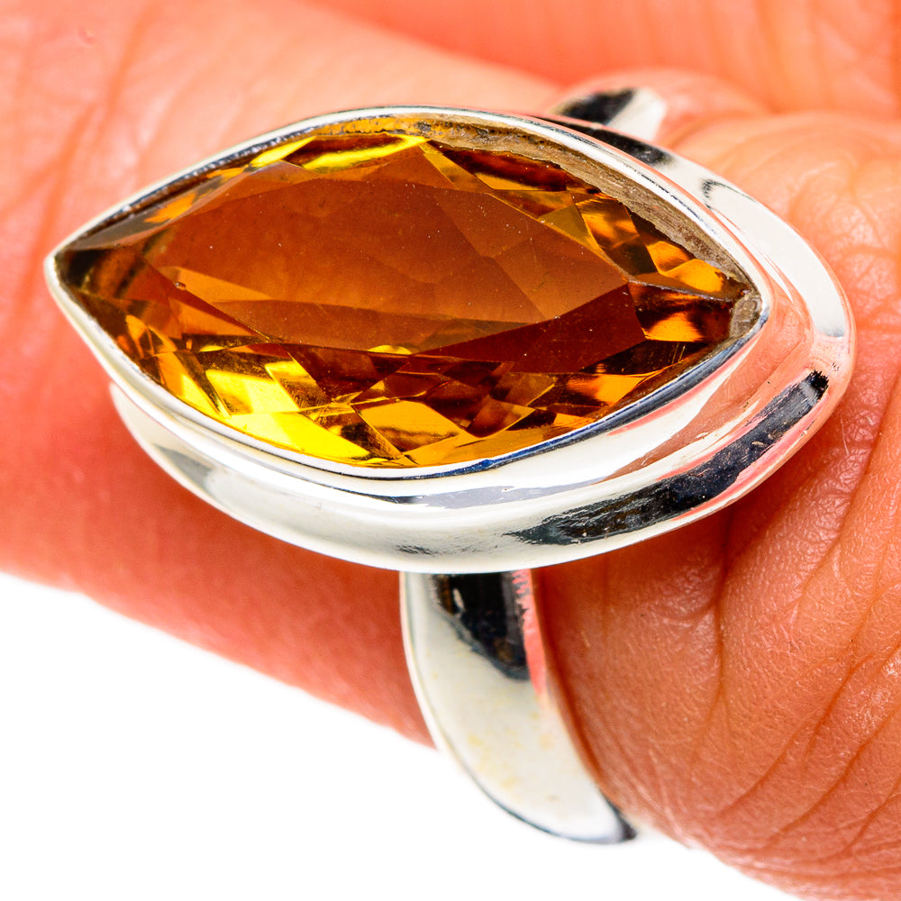 Mandarin Citrine Rings handcrafted by Anasilvercos - RING84026