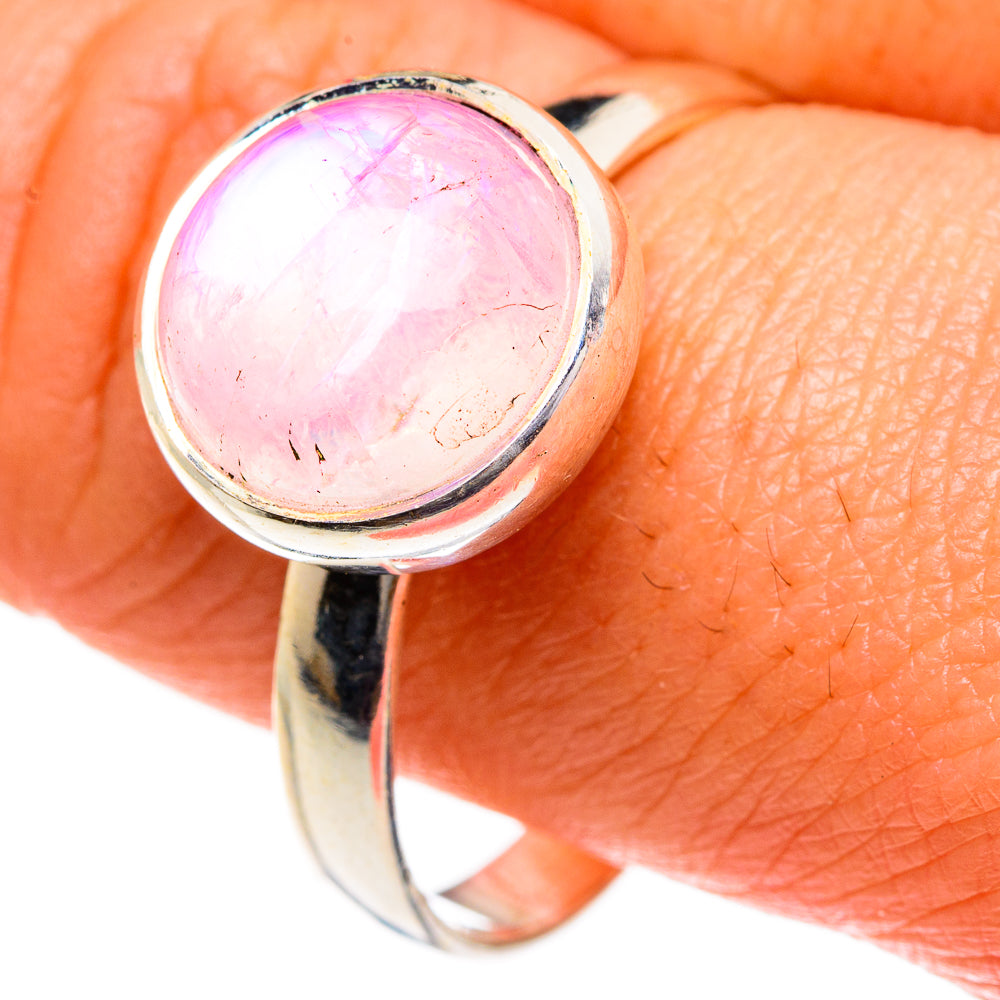 Pink Moonstone Rings handcrafted by Anasilvercos - RING84031