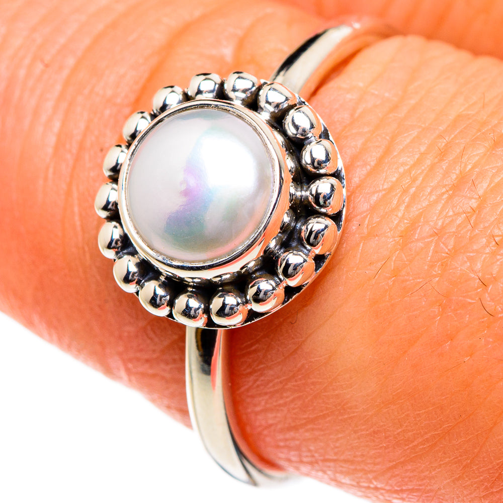 Cultured Pearl Rings handcrafted by Anasilvercos - RING84042