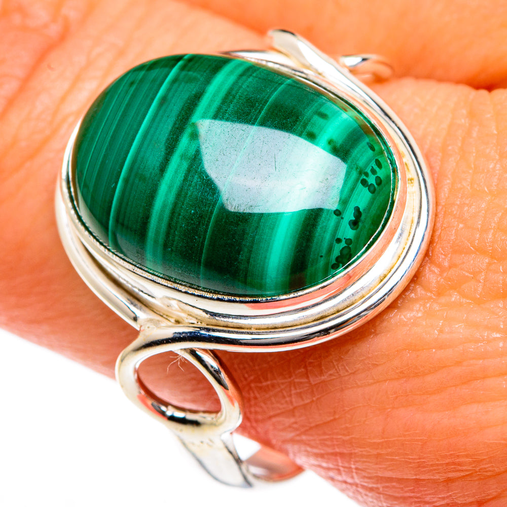 Malachite Rings handcrafted by Anasilvercos - RING84057