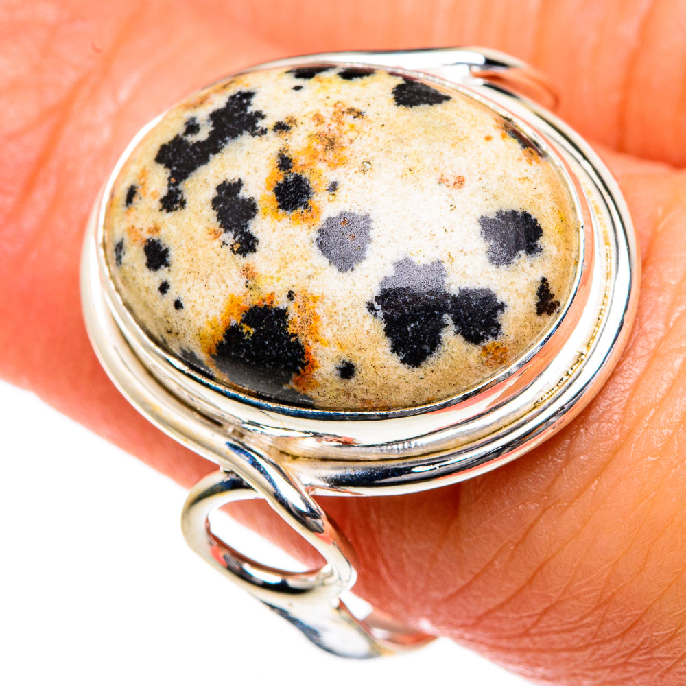 Dalmatian Jasper Rings handcrafted by Anasilvercos - RING84059