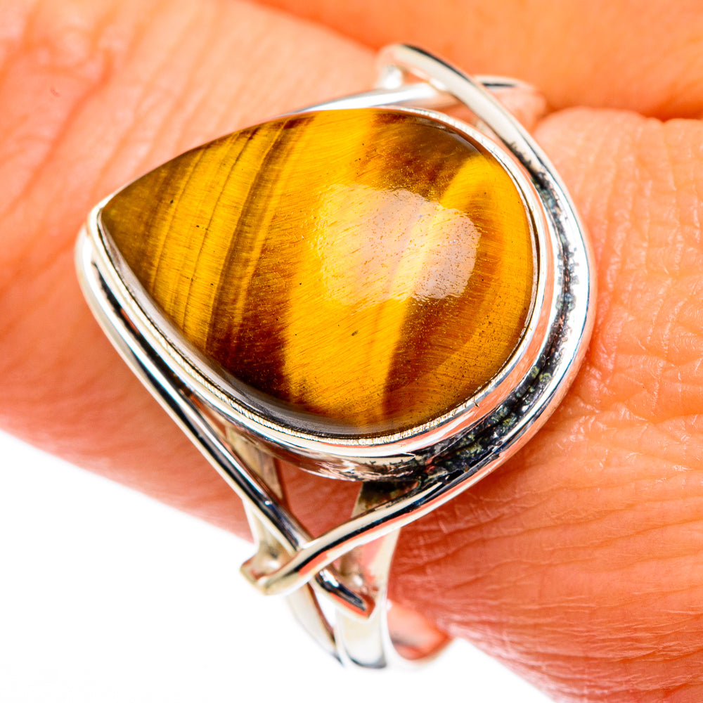 Tiger Eye Rings handcrafted by Anasilvercos - RING84062