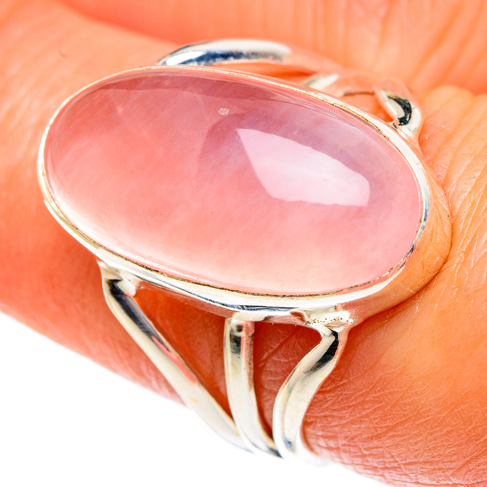 Rose Quartz Rings handcrafted by Anasilvercos - RING84069