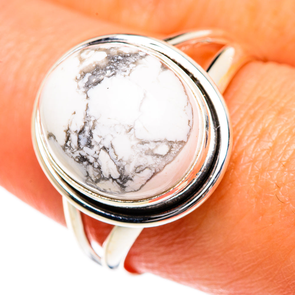 Howlite Rings handcrafted by Anasilvercos - RING84078