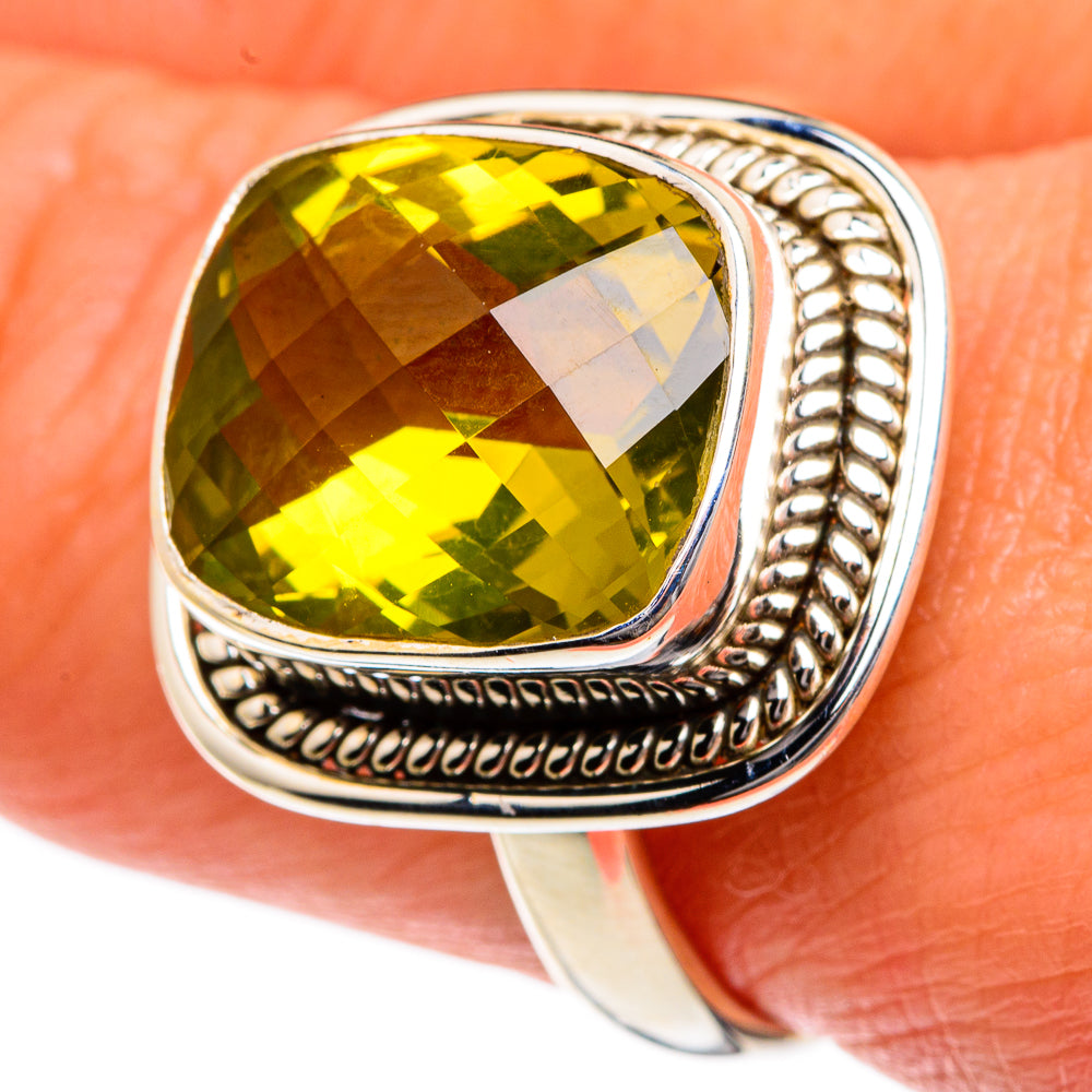 Lemon Quartz Rings handcrafted by Anasilvercos - RING84088