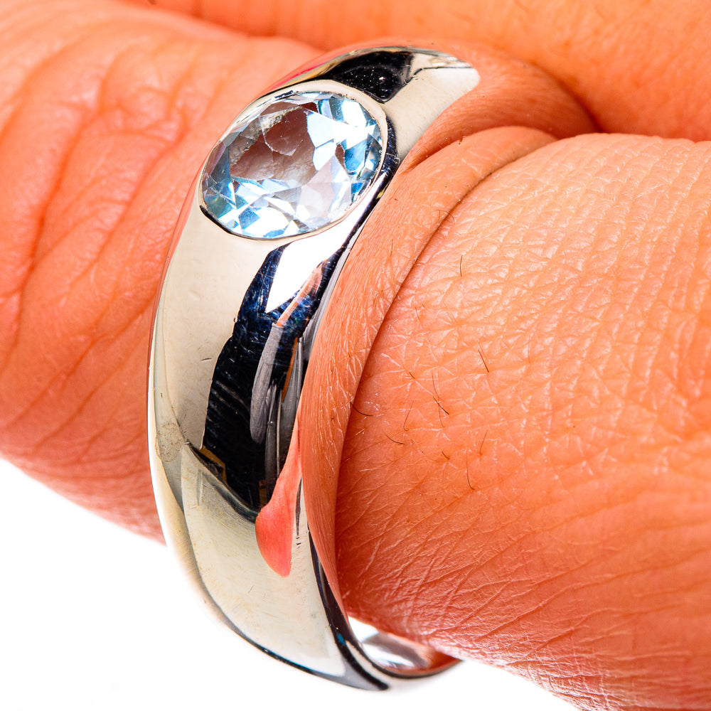 Blue Topaz Rings handcrafted by Anasilvercos - RING84091