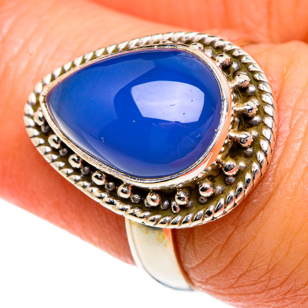Chalcedony Rings handcrafted by Anasilvercos - RING84094