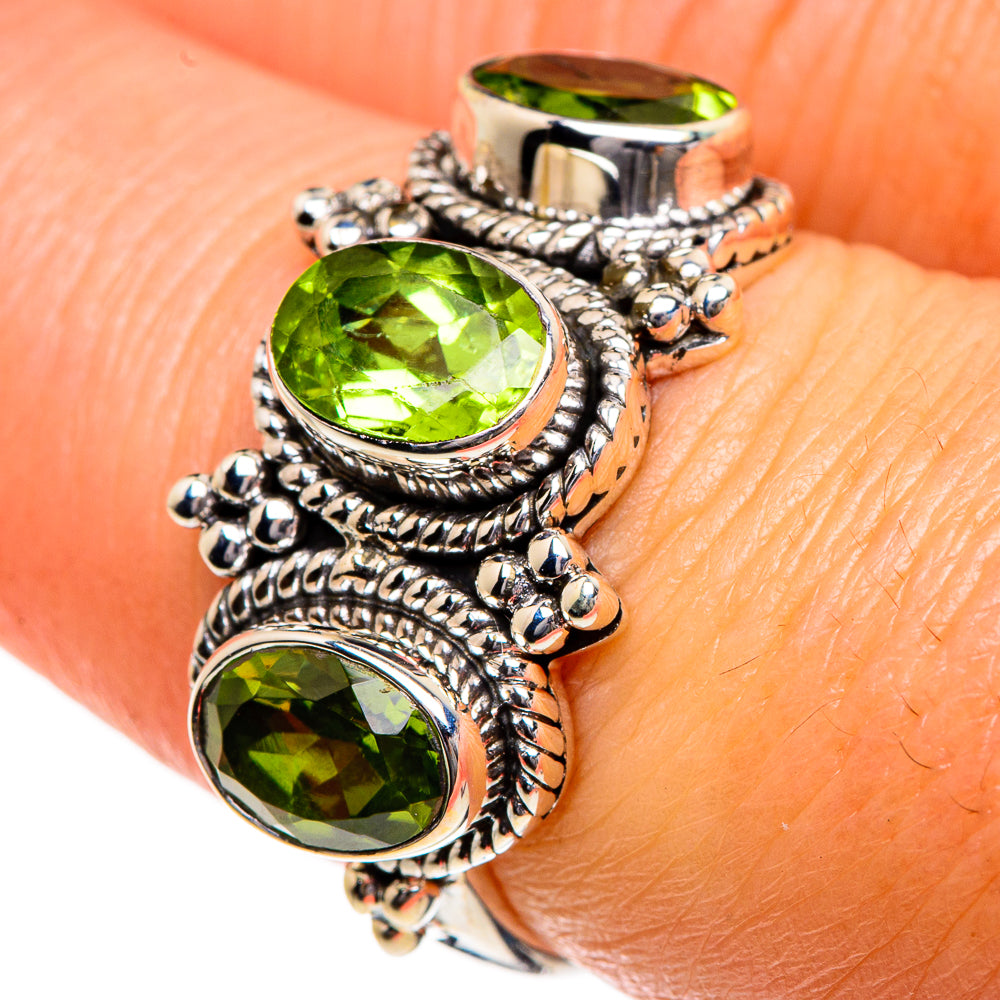 Peridot Rings handcrafted by Anasilvercos - RING84096