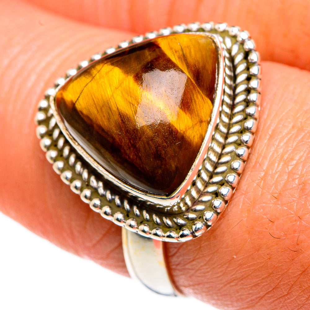 Tiger Eye Rings handcrafted by Anasilvercos - RING84098